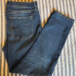 Banana Republic Girlfriend Jeans Dark Wash Blue Denim STRETCH Size 32/14